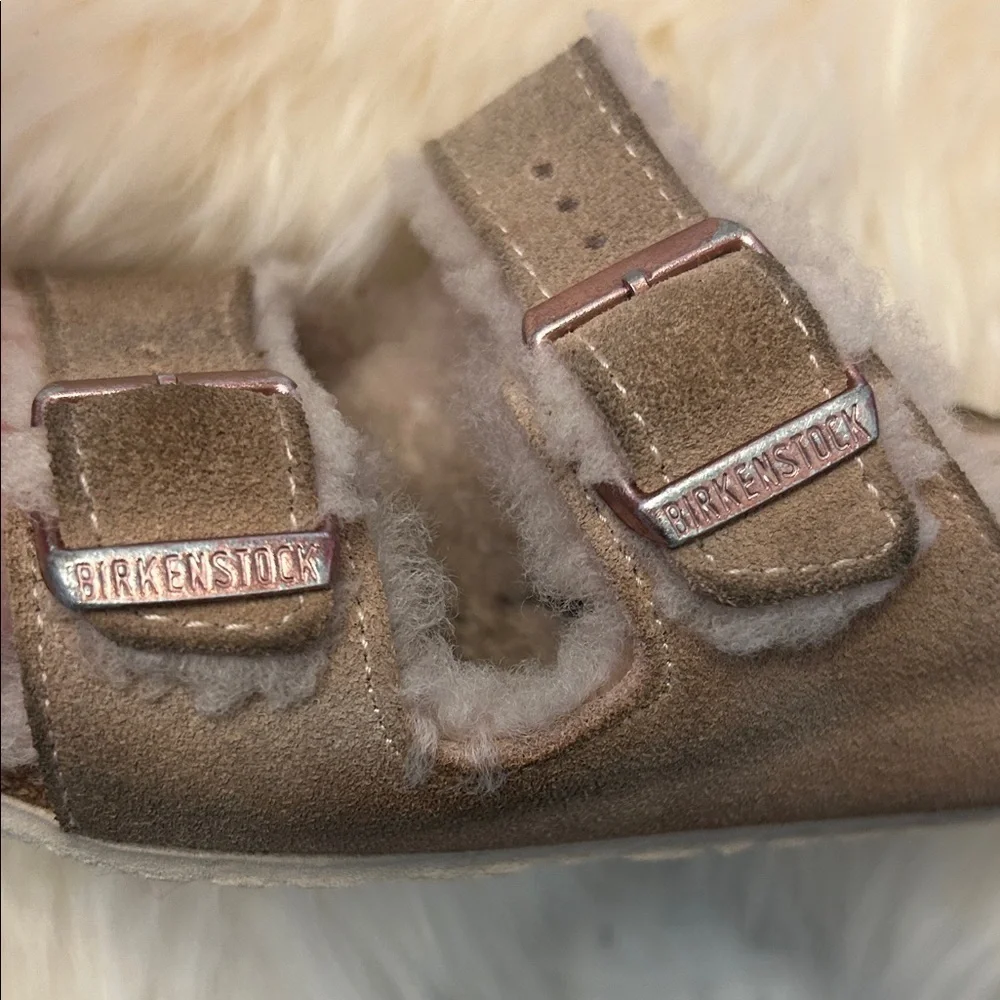 Birkenstock Women's Soft Blush Fuzzy Slippers